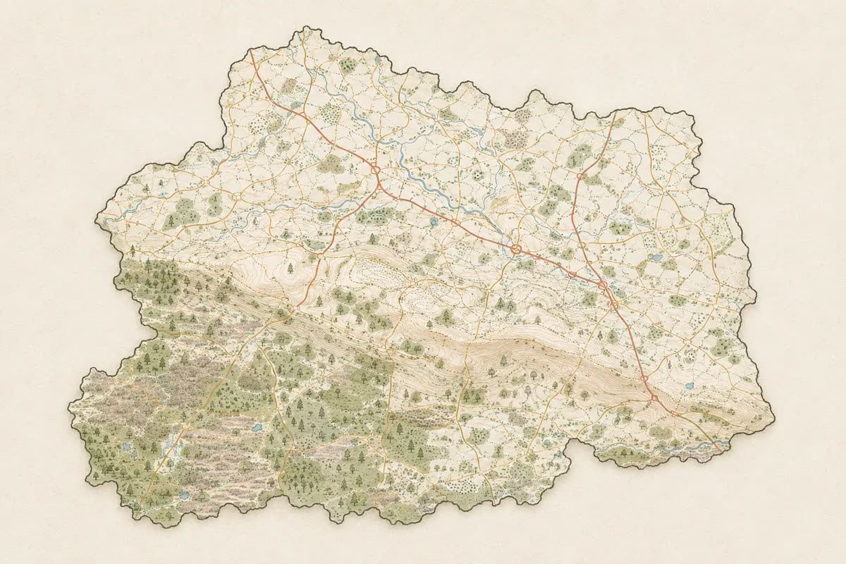Map of Surrey